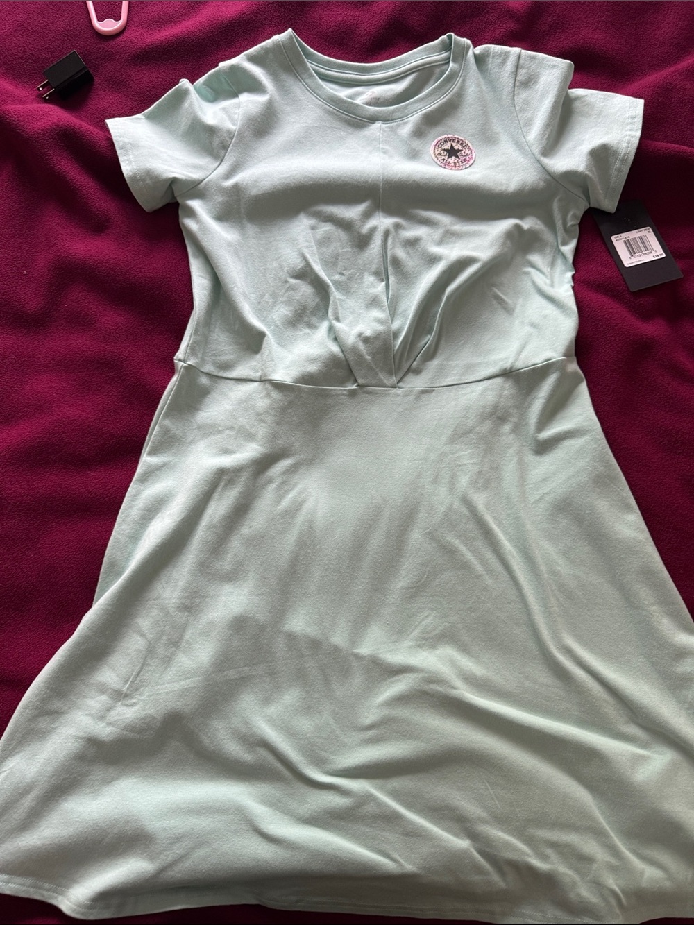 Converse Mint Green A-Line Short Sleeve Dress